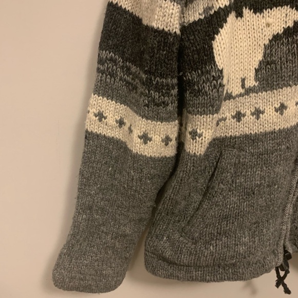 kyber Outerwear Wool Zip-Up Sweater - Size small - Picture 4 of 12